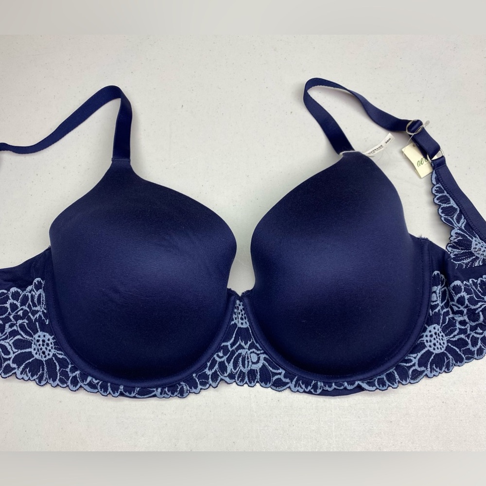 NWT aerie NAVY/BABY BLU Lightly Lined Underwire, 36H *P1045